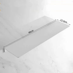Bathroom Shelf Black Aluminum Kitchen Accessories Nail Bathroom Organizer Shower Storage Rack Shampoo Cosmetic White Shelves