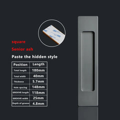 TOP KNORR Sliding Door Handle Hole-Free Kitchen Door Sticking Double-Sided Adhesive 3M Glass Door Warehouse Sliding Door Handle