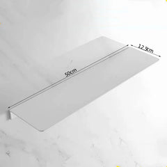 Bathroom Shelf Black Aluminum Kitchen Accessories Nail Bathroom Organizer Shower Storage Rack Shampoo Cosmetic White Shelves