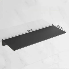 Bathroom Shelf Black Aluminum Kitchen Accessories Nail Bathroom Organizer Shower Storage Rack Shampoo Cosmetic White Shelves