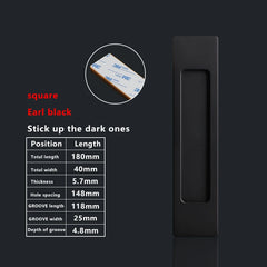 TOP KNORR Sliding Door Handle Hole-Free Kitchen Door Sticking Double-Sided Adhesive 3M Glass Door Warehouse Sliding Door Handle