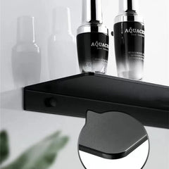 Bathroom Shelf Black Aluminum Kitchen Accessories Nail Bathroom Organizer Shower Storage Rack Shampoo Cosmetic White Shelves