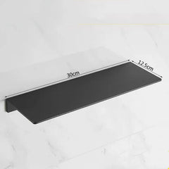 Bathroom Shelf Black Aluminum Kitchen Accessories Nail Bathroom Organizer Shower Storage Rack Shampoo Cosmetic White Shelves