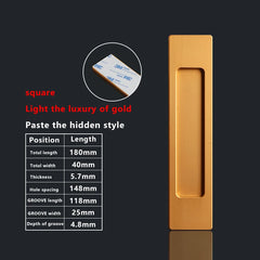 TOP KNORR Sliding Door Handle Hole-Free Kitchen Door Sticking Double-Sided Adhesive 3M Glass Door Warehouse Sliding Door Handle