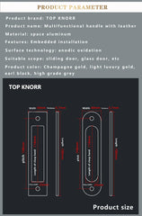 TOP KNORR Sliding Door Handle Hole-Free Kitchen Door Sticking Double-Sided Adhesive 3M Glass Door Warehouse Sliding Door Handle