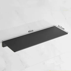 Bathroom Shelf Black Aluminum Kitchen Accessories Nail Bathroom Organizer Shower Storage Rack Shampoo Cosmetic White Shelves
