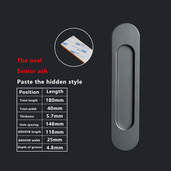 TOP KNORR Sliding Door Handle Hole-Free Kitchen Door Sticking Double-Sided Adhesive 3M Glass Door Warehouse Sliding Door Handle