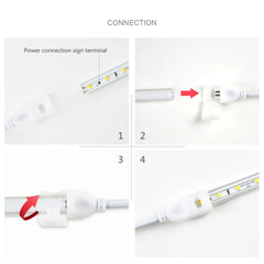AC220V 110V EU US Plug Powered LED Cabinet Light Strip Kitchen Lamp Tape For Closet Wardrobe Cupboard Backlight Decor Lighting