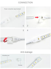 AC220V 110V EU US Plug Powered LED Cabinet Light Strip Kitchen Lamp Tape For Closet Wardrobe Cupboard Backlight Decor Lighting