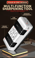 Electric Knife Sharpener Automatic Cut Sharpeners 15-Degree Bevel Crude and Fine Grooves Knives Scissors Kitchen Cutter Grinder