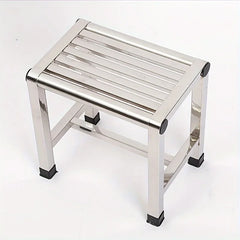 1Pc Multi-purpose Stainless Steel Stool - Durable Thick & Sturdy Stool, Ideal for Living Room, Bathroom, Kitchen and Corridors