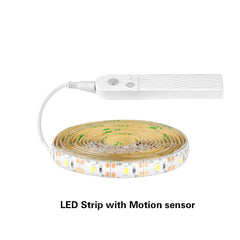 LED Under Cabinet light LED Strip led Lamp with Wireless PIR Motion Sensor USB Port light kitchen Stairs Wardrobe Bed Side Light
