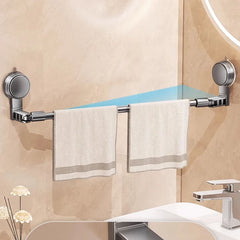 30-80cm Bathroom Suction Cup Wall Towel Holder No-punching Retractable Towel Robe Coat Rack Kitchen Bathroom Organizer Shelf Acc
