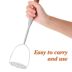 Potato Masher Mashed Potatoes Tool Avocado Metal Wood Stainless Steel Household Presser Kitchen Gadget Baby Vegetable
