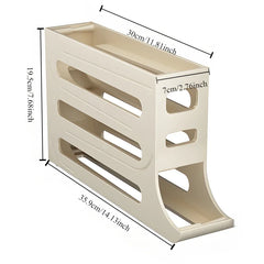 4 Layers Automatic Rolling Egg Holder Rack Kitchen Refrigerator Egg Dispenser Fridge Egg Storage Box Kitchen Storage Container
