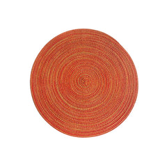 4pcs Round Table Mat Woven Ramie Placemats Anti Slip Dining Table Mats Non-Slip Tableware Bowl Pads Kitchen Drink Cup Coasters