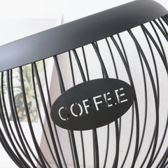 Coffee Pod Metal Holder Large Capacity Ball Shaped Holder Storage Basket Fruit Plate Drain Basket Home Kitchen Storage Basket