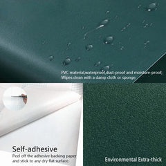 Dark Green Self-Adhesive Wallpaper Bedroom Kitchen Cabinet Furniture Stickers PVC Waterproof Vinyl Wall Contact Paper Home Decor