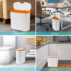 Automatic Bathroom Trash Can with Lid, Touchless Small Trash Can, Motion Sensor Waterproof Slim Garbage Can for Kitchen, Bedroom