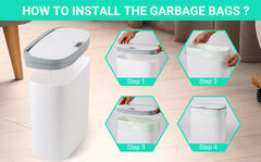 Automatic Bathroom Trash Can with Lid, Touchless Small Trash Can, Motion Sensor Waterproof Slim Garbage Can for Kitchen, Bedroom
