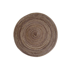 4pcs Round Table Mat Woven Ramie Placemats Anti Slip Dining Table Mats Non-Slip Tableware Bowl Pads Kitchen Drink Cup Coasters