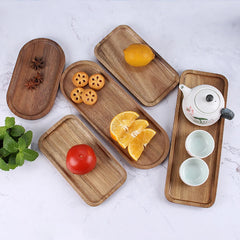 Modern minimalist wooden tray for dessert sushi drink kitchen restaurant coffee dessert shop serving tray jewelry storage plate