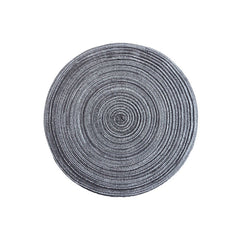 4pcs Round Table Mat Woven Ramie Placemats Anti Slip Dining Table Mats Non-Slip Tableware Bowl Pads Kitchen Drink Cup Coasters