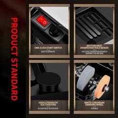 Electric Knife Sharpener Automatic Cut Sharpeners 15-Degree Bevel Crude and Fine Grooves Knives Scissors Kitchen Cutter Grinder