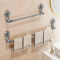30-80cm Bathroom Suction Cup Wall Towel Holder No-punching Retractable Towel Robe Coat Rack Kitchen Bathroom Organizer Shelf Acc