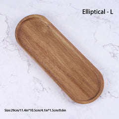 Modern minimalist wooden tray for dessert sushi drink kitchen restaurant coffee dessert shop serving tray jewelry storage plate