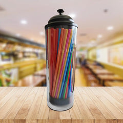 Drinking Straw Holder Kitchen Accessories Durable Portable Drinking Straw Container for Dining Room Restaurant Kitchen