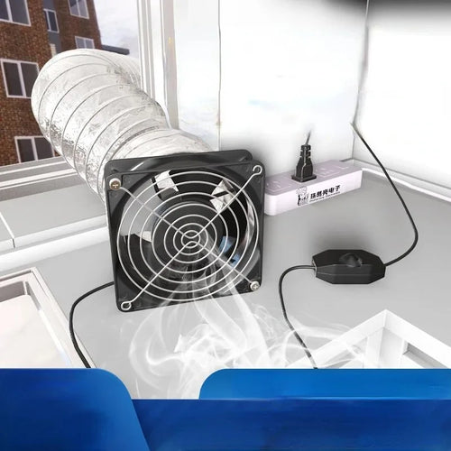 Domestic Fume Exhauster Strong Exhaust Fan Rental Room Kitchen Exhaust Fan Duct Fan Bathroom Ventilator Adjustable Speed Fan