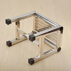 1Pc Multi-purpose Stainless Steel Stool - Durable Thick & Sturdy Stool, Ideal for Living Room, Bathroom, Kitchen and Corridors