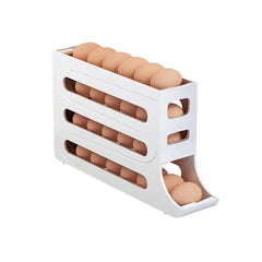 4 Layers Automatic Rolling Egg Holder Rack Kitchen Refrigerator Egg Dispenser Fridge Egg Storage Box Kitchen Storage Container