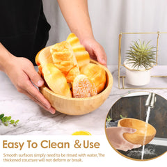 Bamboo Mixing Bowls Serving Plates Tableware Large Capacity Salad Bowl Dishes for Noodles Snacks Fruits Dessert Kitchen supplies