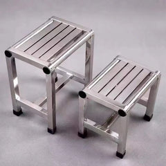 1Pc Multi-purpose Stainless Steel Stool - Durable Thick & Sturdy Stool, Ideal for Living Room, Bathroom, Kitchen and Corridors