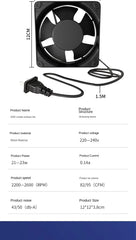 Domestic Fume Exhauster Strong Exhaust Fan Rental Room Kitchen Exhaust Fan Duct Fan Bathroom Ventilator Adjustable Speed Fan